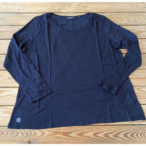 NEW Soulgani Active Open Back Long Sleeve Top Size Large Women’s Black - Picture 1 of 8